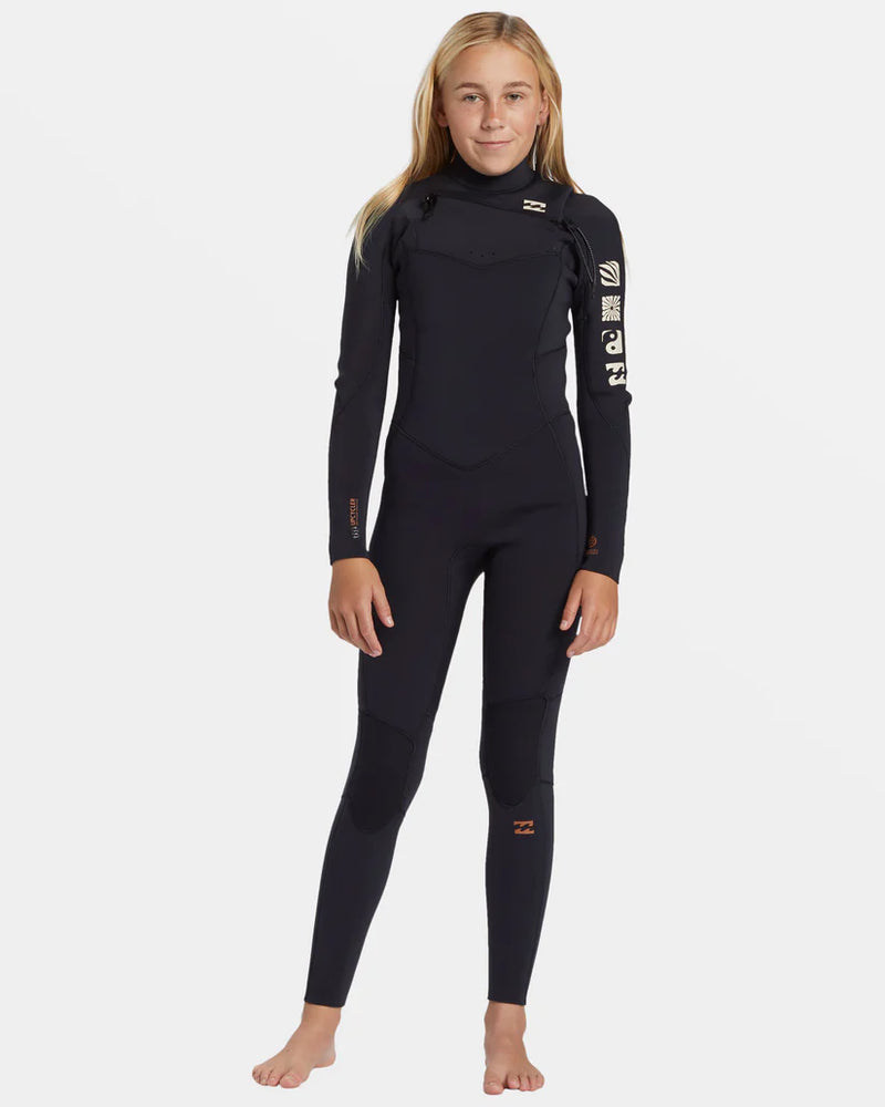 Load image into Gallery viewer, Billabong Girls Synergy Natural 4/3 Chest Zip Full Wetsuit