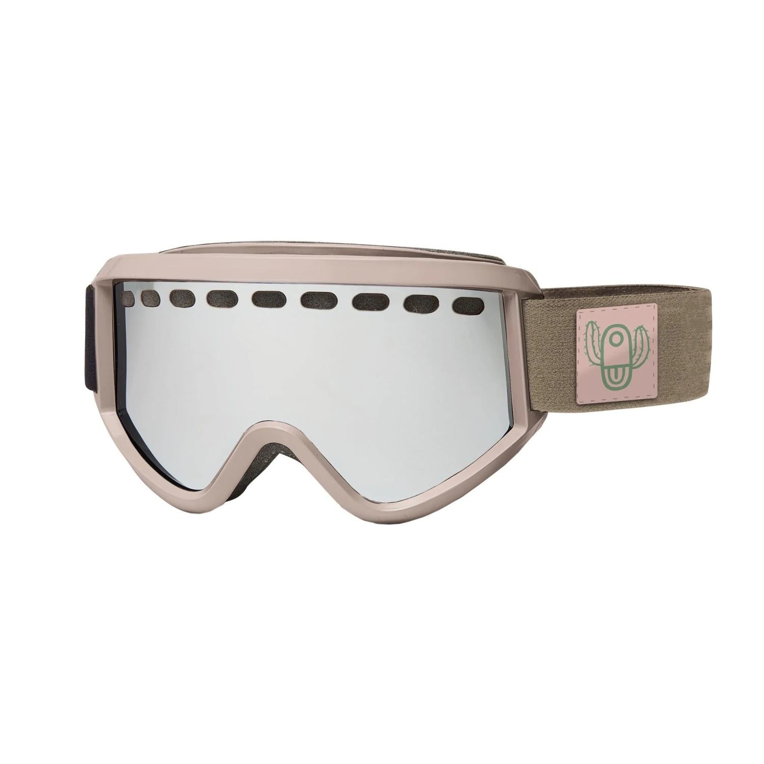 airblaster goggles Airblaster Nai Cactus Air Goggle Gloss Blush Amber Chrome Frame