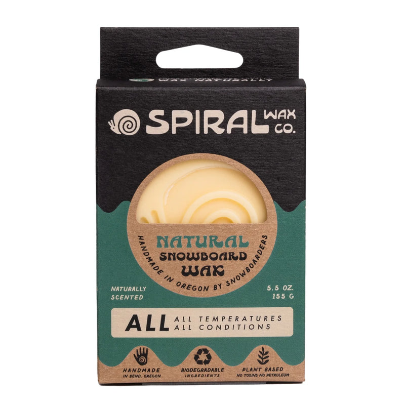 Load image into Gallery viewer, Spiral Wax Co. All Temp Natural Snowboard Wax- Single