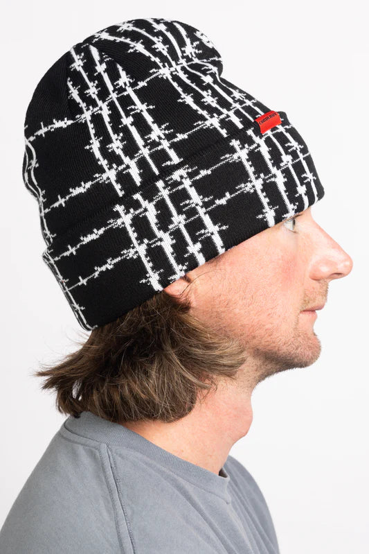 Load image into Gallery viewer, Corduroy Barbed Plaid Beanie