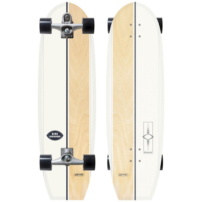 Load image into Gallery viewer, Carver x Bing C7 Raw 37" Continental Surfskate Complete