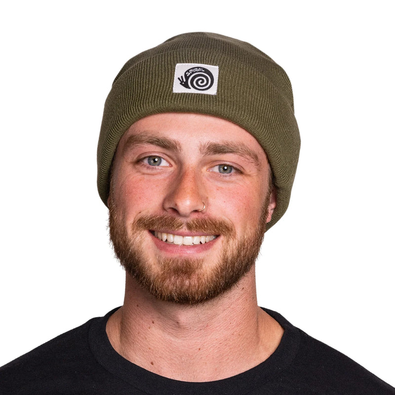 Load image into Gallery viewer, Spiral Wax Co. Brain Beanie Olive
