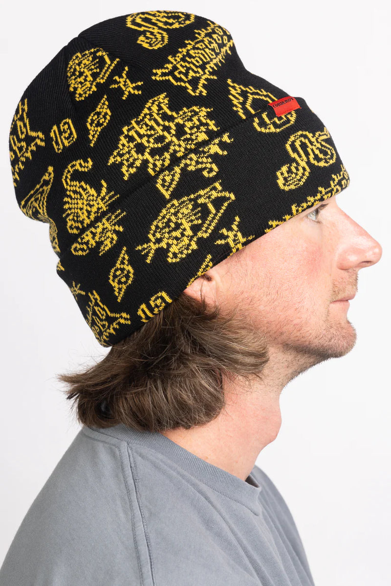 Load image into Gallery viewer, Corduroy Flash Black Beanie