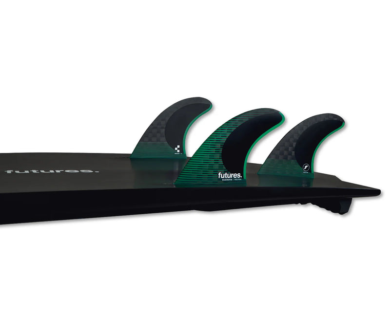 Load image into Gallery viewer, Futures Fins F6 Blackstix Thruster Set