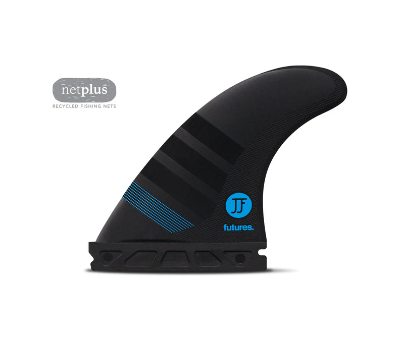 Load image into Gallery viewer, Futures Fins JJ-2 Alpha Tri Fin Set Small Carbon/Blue