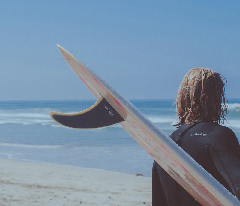 Load image into Gallery viewer, Futures Fins Albacore Flex Fiberglass 8.5" Indigo/Sand Surfboard Fin