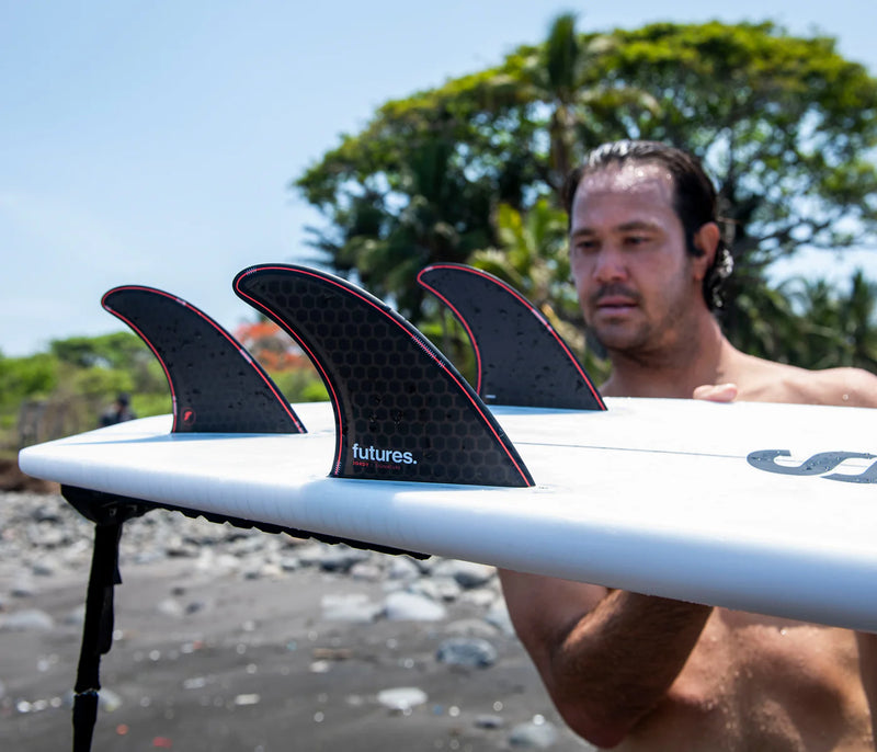 Load image into Gallery viewer, Futures Fins JORDY TRI HC L BLK/RED