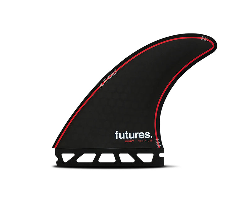 Load image into Gallery viewer, Futures Fins JORDY TRI HC L BLK/RED