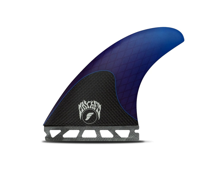 Load image into Gallery viewer, Futures Fins Mayhem 3.0 Honeycomb/Carbon Medium Blue 5-Fin Set