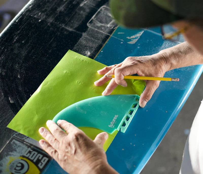 Load image into Gallery viewer, Futures Fins TP Fiberglass Teal Twin Fin Set