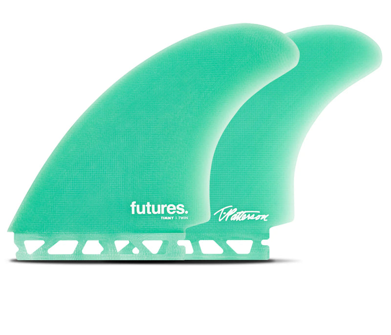 Load image into Gallery viewer, Futures Fins TP Fiberglass Teal Twin Fin Set