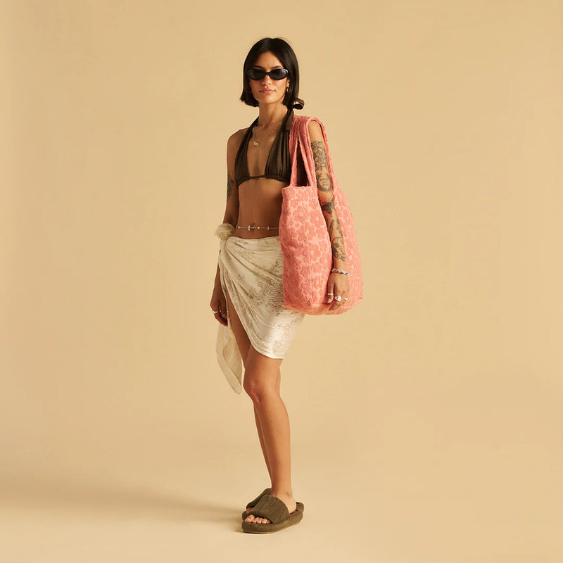 Load image into Gallery viewer, Slowtide Ginny Terry Tote Bag Guava