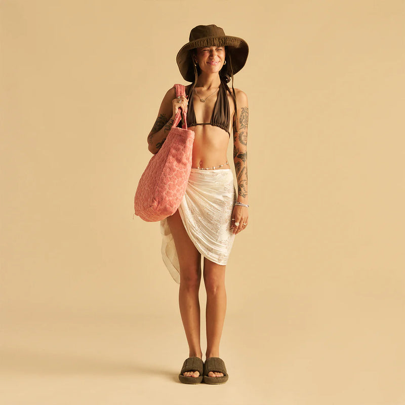Load image into Gallery viewer, Slowtide Ginny Terry Tote Bag Guava