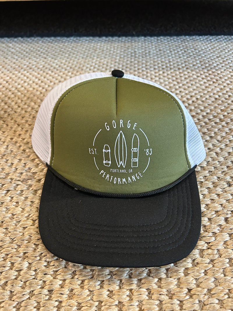 Load image into Gallery viewer, Gorge Trifecta Trucker Hat