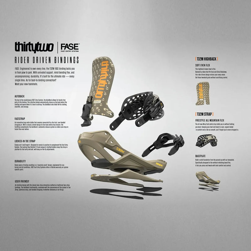 Load image into Gallery viewer, ThirtyTwo T32M Fase Snowboard Binding 2026