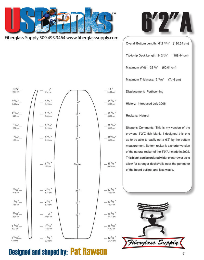 Load image into Gallery viewer, US Blanks 6'2 A Yellow 4mm Poly