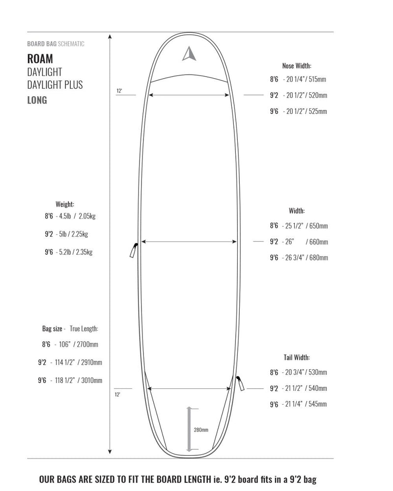 Load image into Gallery viewer, Roam Daylight Plus Long Surfboard Bag