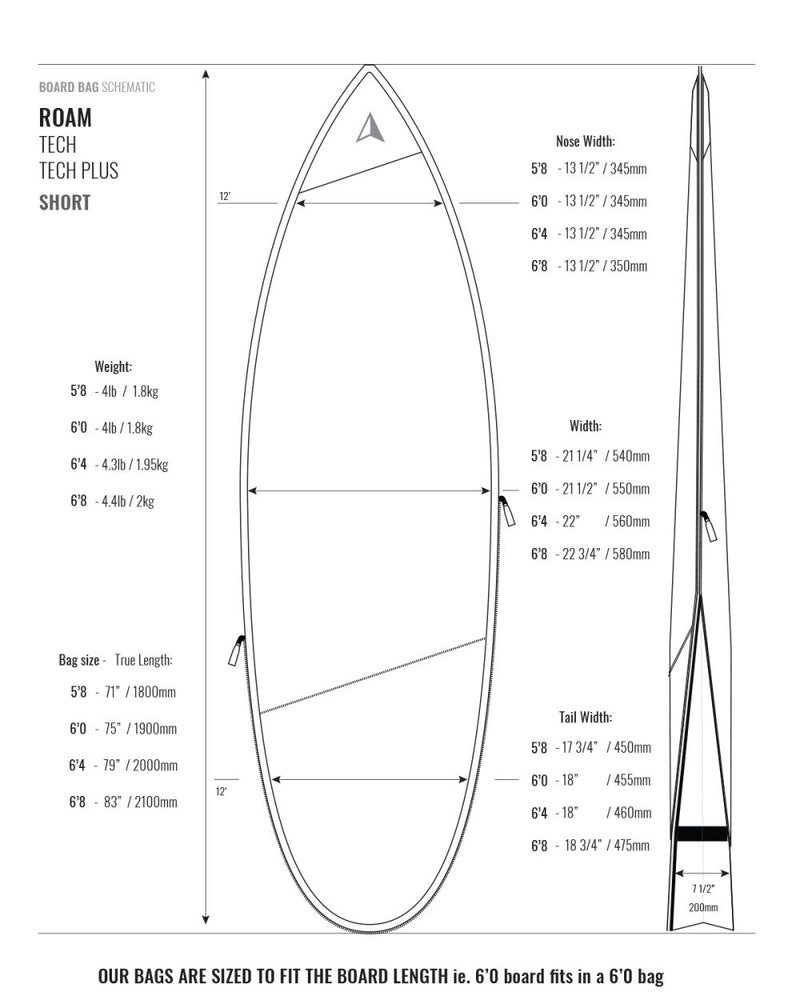 Load image into Gallery viewer, Roam Tech Plus Short Surfboard Bag