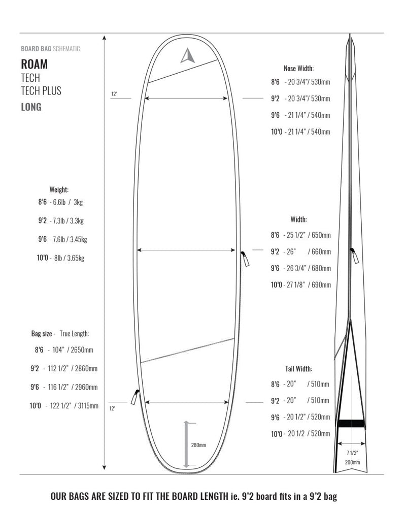 Load image into Gallery viewer, Roam Tech Plus Longboard Surfboard Bag