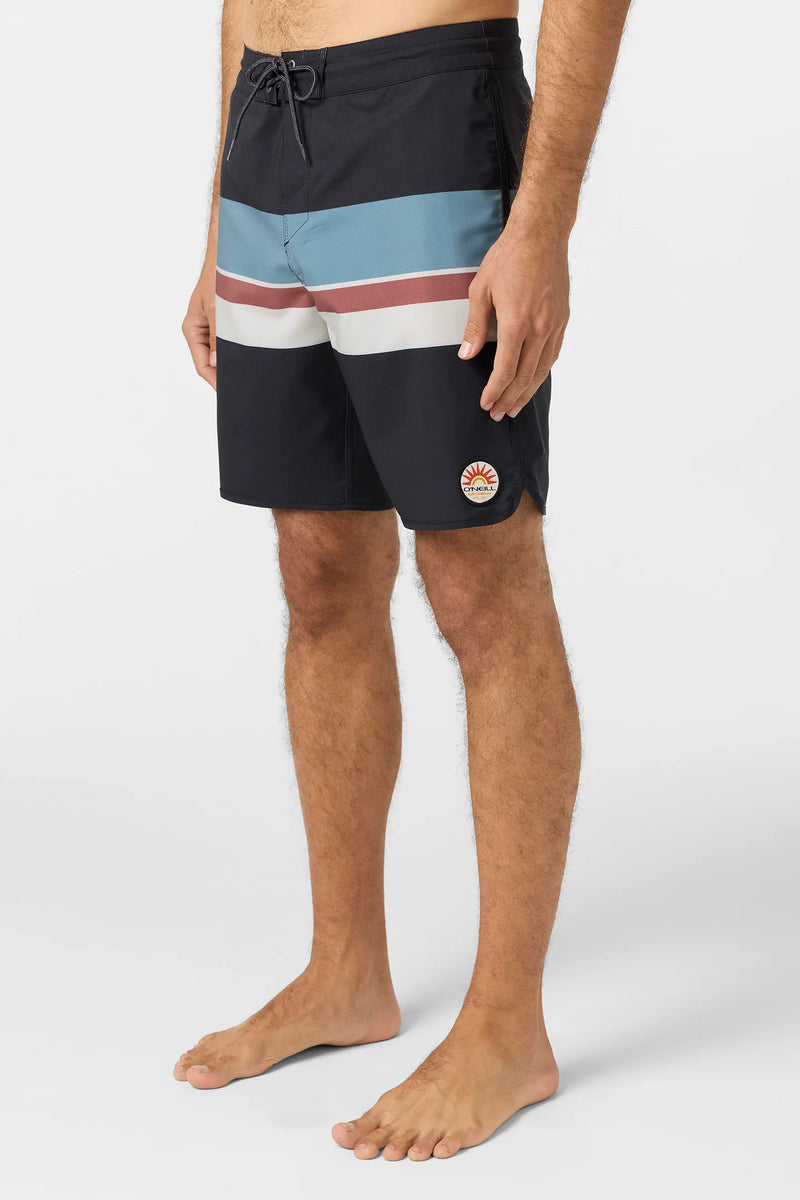 Load image into Gallery viewer, O'Neill Cruzer Stripe Scallop 18" Boardshorts