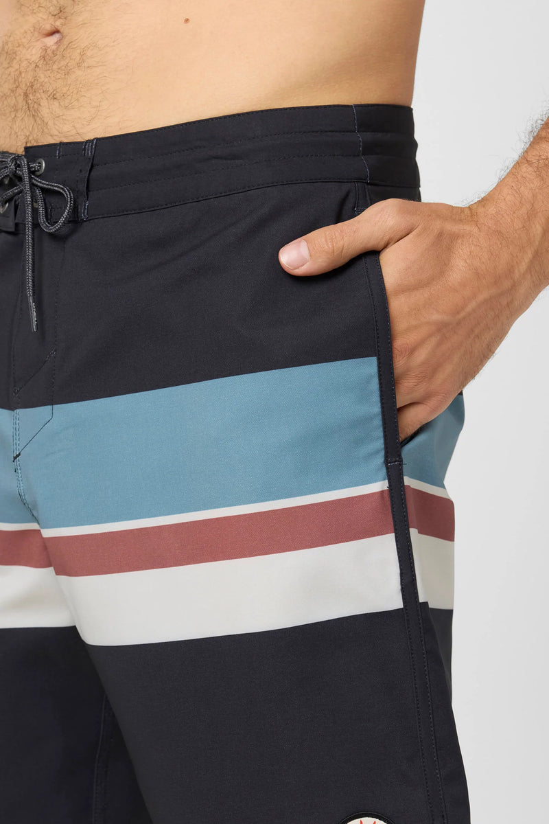 Load image into Gallery viewer, O'Neill Cruzer Stripe Scallop 18" Boardshorts