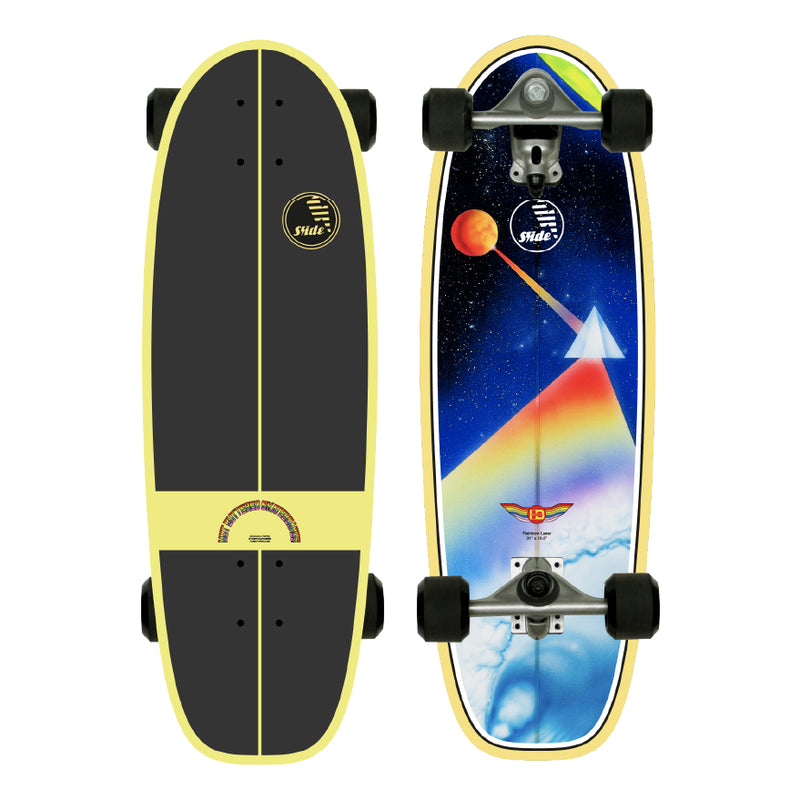 Load image into Gallery viewer, Slide x Hot Buttered Magic Egg Rainbow Laser 31" Surf Skateboard Complete