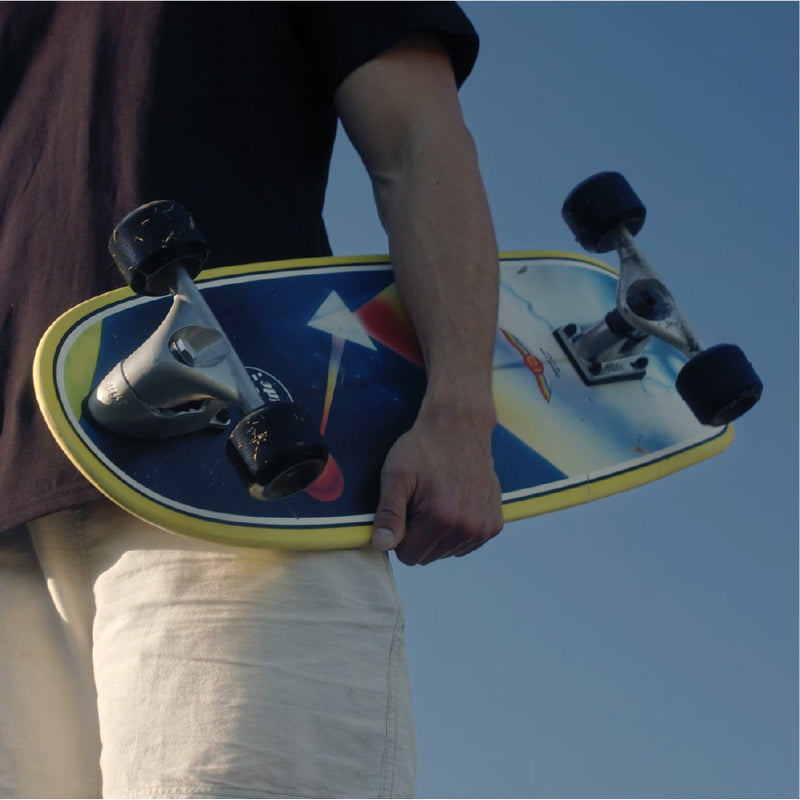 Load image into Gallery viewer, Slide x Hot Buttered Magic Egg Rainbow Laser 31" Surf Skateboard Complete