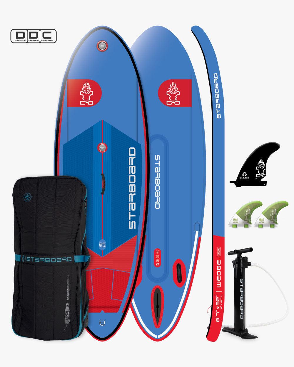 Starboard Wedge Deluxe Double Chamber 8'7 x 32