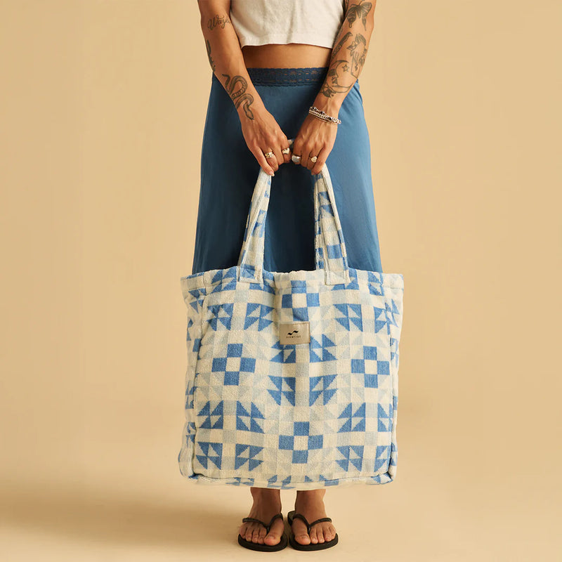 Load image into Gallery viewer, Slowtide The Dream Terry Tote Bag Lagoon