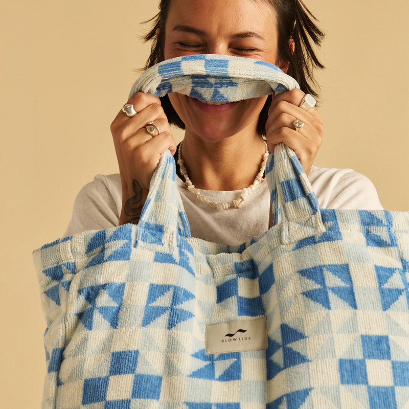 Load image into Gallery viewer, Slowtide The Dream Terry Tote Bag Lagoon