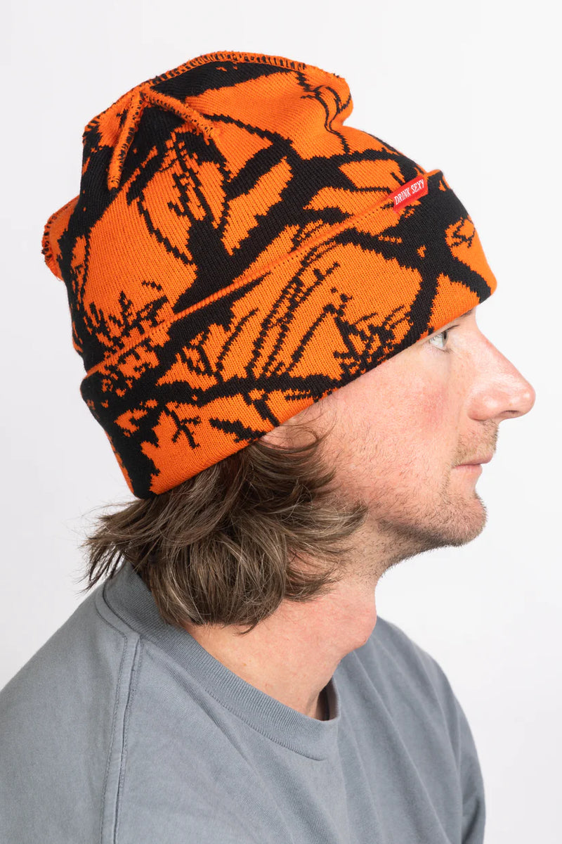 Load image into Gallery viewer, Corduroy Twig Camo orange Beanie