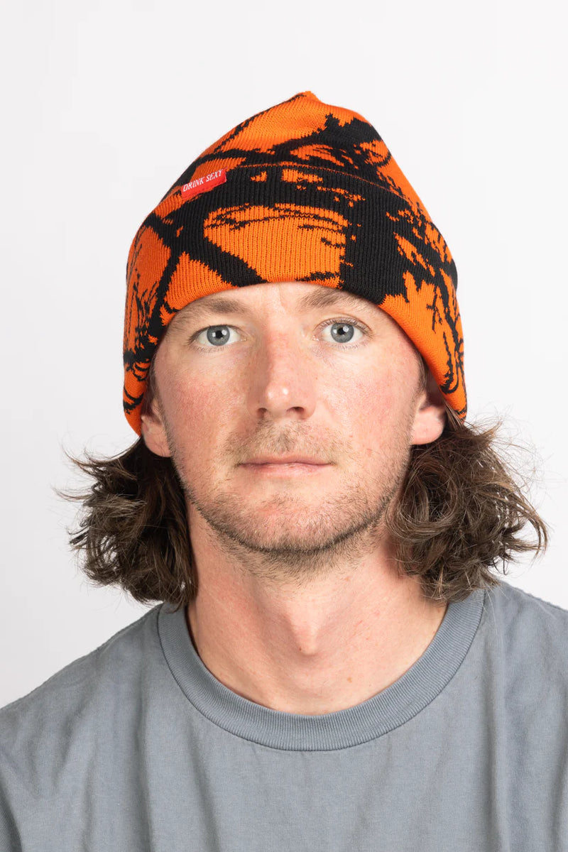 Load image into Gallery viewer, Corduroy Twig Camo orange Beanie