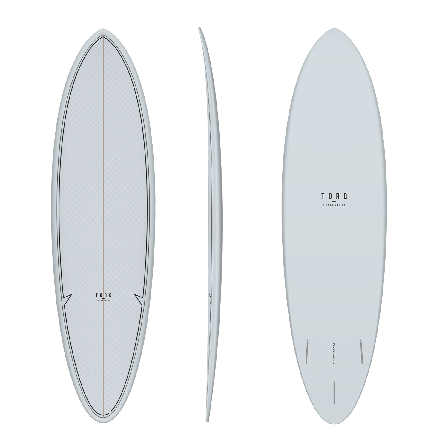 Torq 6'8'' Fun Classic Surfboard - Grey Pattern | Perfect Wave