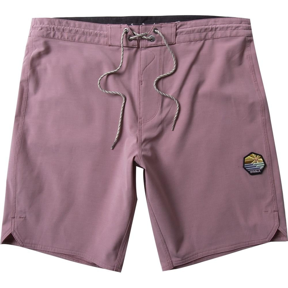 Shop Vissla Solid Sets 18.5 Boardshorts Stylish Comfortable Surfwear Dusty Ro 33