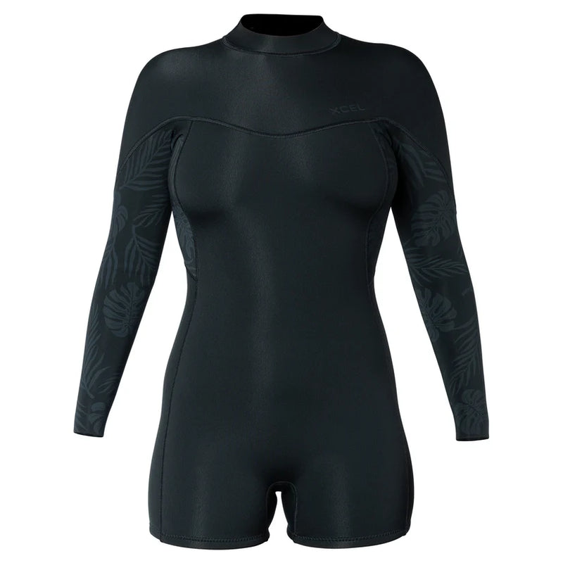Load image into Gallery viewer, Xcel Women's Axis Long Sleeve Backzip Boyshort 2mm Spring Wetsuit