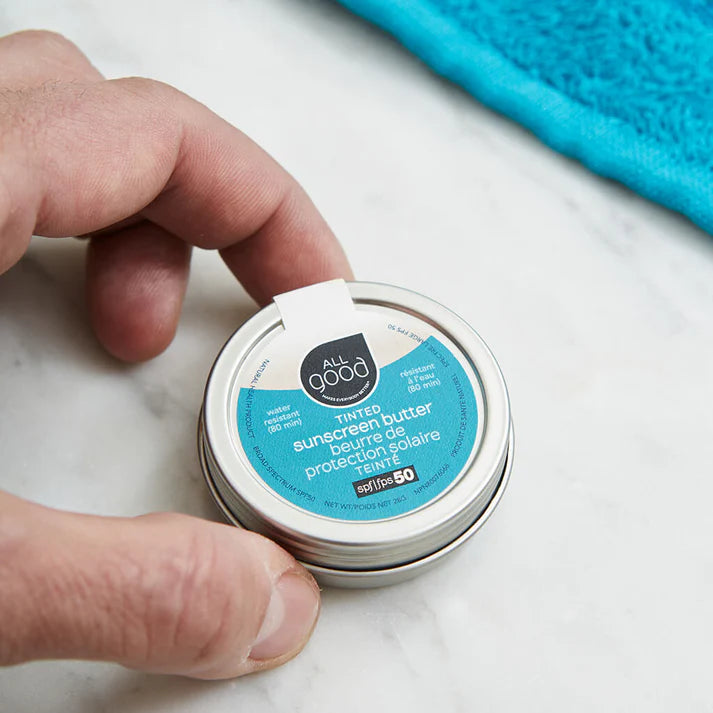 Load image into Gallery viewer, All Good SPF 50 Tinted Mineral Sunscreen Butter 1oz