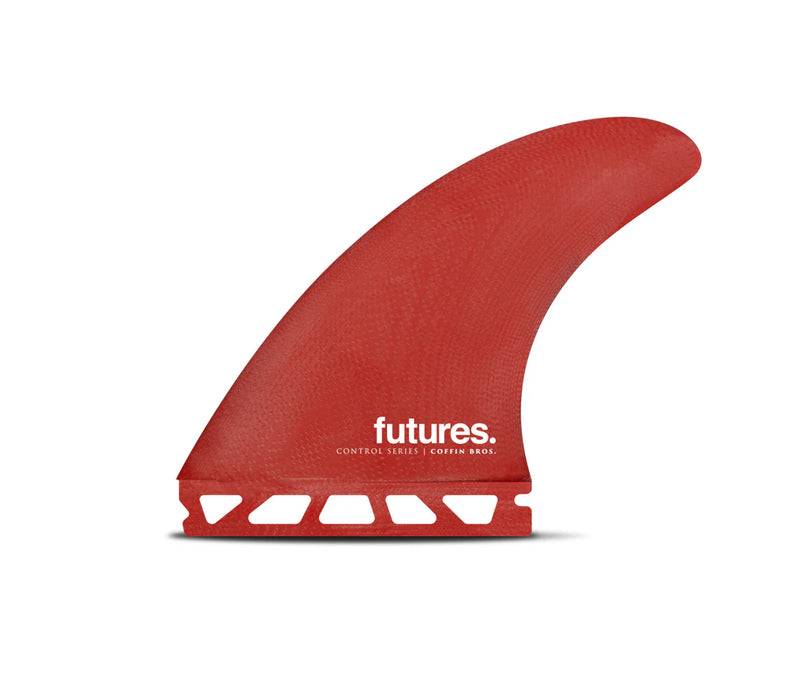 Load image into Gallery viewer, Future Fins COFFIN BROS Control Medium Red Tri Fin Set