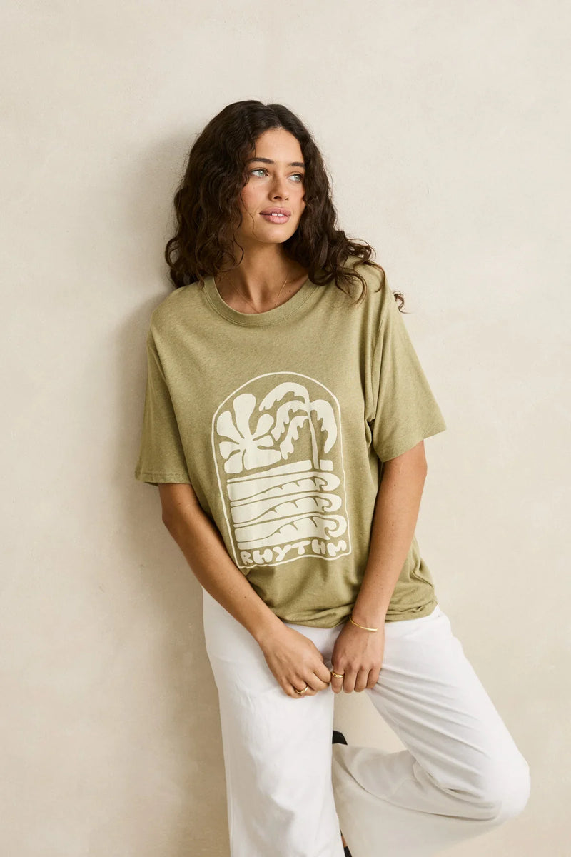Load image into Gallery viewer, Rhythm Palm and Sun Oversized T-Shirt
