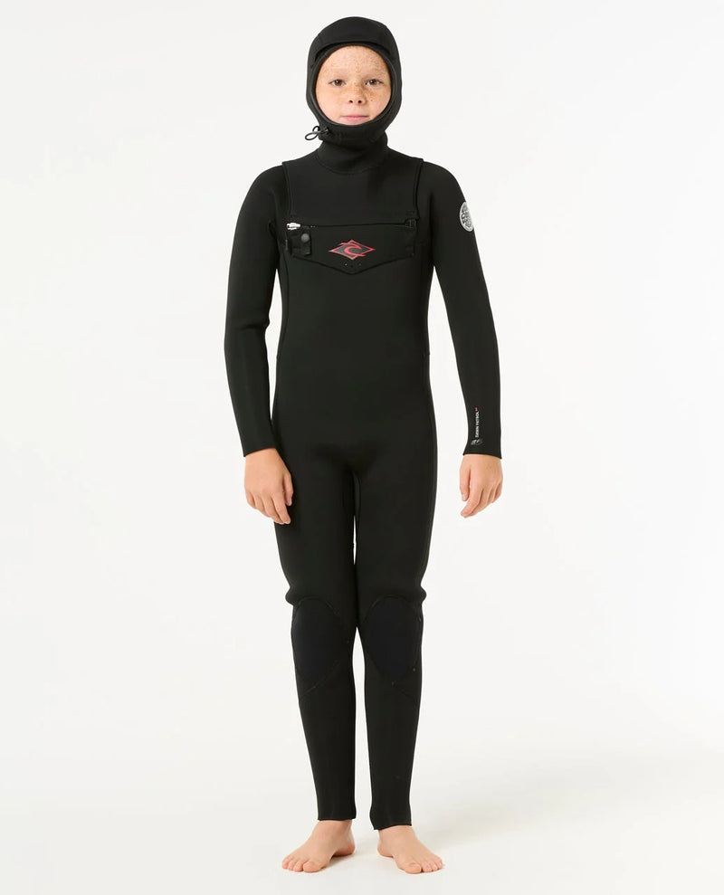 Load image into Gallery viewer, Rip Curl Yth Dawn Patrol 5/4 Hooded Full Wetsuit
