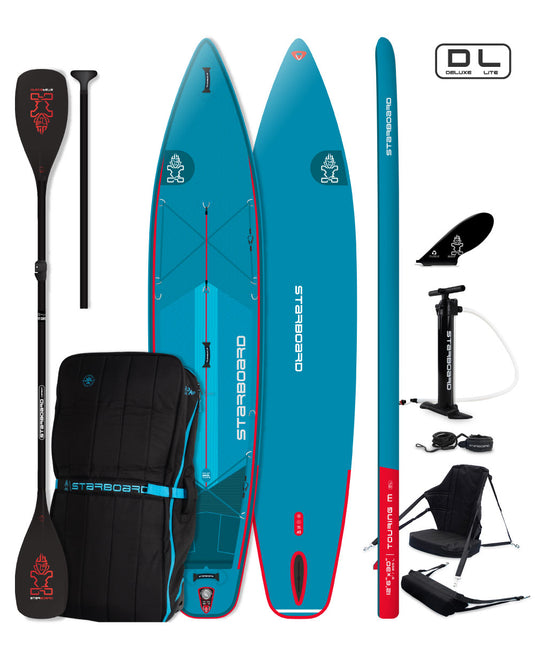 Starboard Touring Deluxe Lite 12'6 x 30" with Kayak Set Inflatable SUP