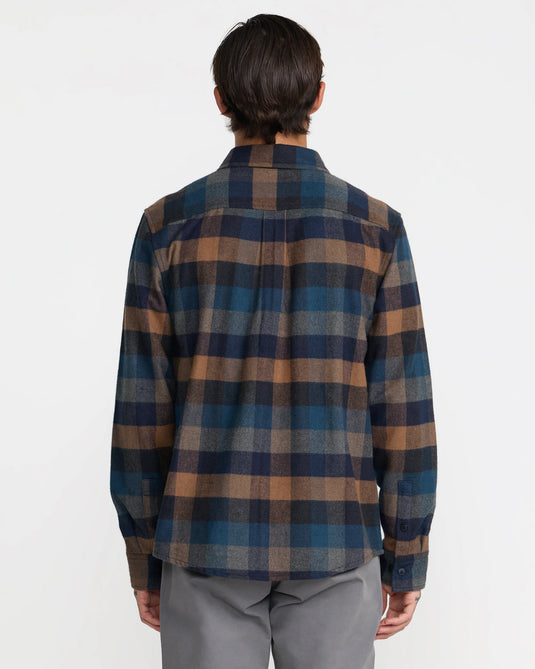 RVCA Dayshift Blanket Flannel Long Sleeve Shirt