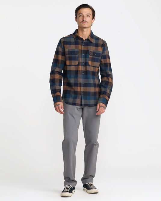 RVCA Dayshift Blanket Flannel Long Sleeve Shirt