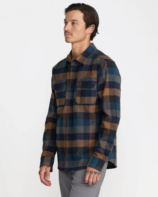 RVCA Dayshift Blanket Flannel Long Sleeve Shirt