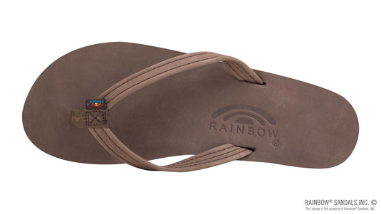 Rainbow Sandals Women's Single Layer Premier Leather Arch Support and 1/2" Narrow Strap