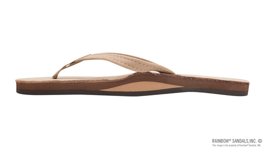 Rainbow Sandals Women's Premier Leather Single Layer with Arch Support