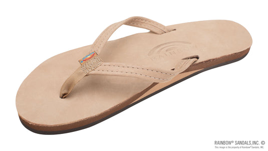 Rainbow Sandals Women's Premier Leather Single Layer with Arch Support