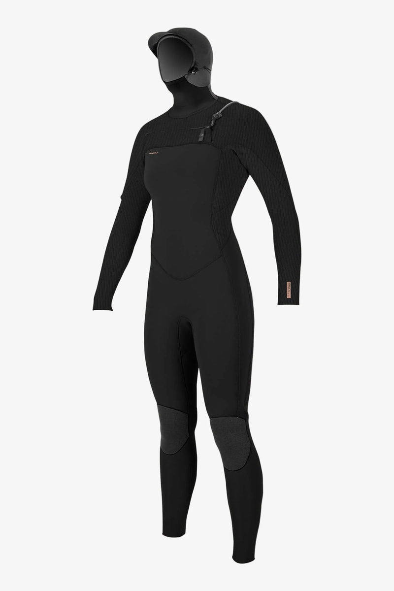Load image into Gallery viewer, O'Neill Women's Hyperfreak 5/4+ Chest Zip Hooded Full Wetsuit
