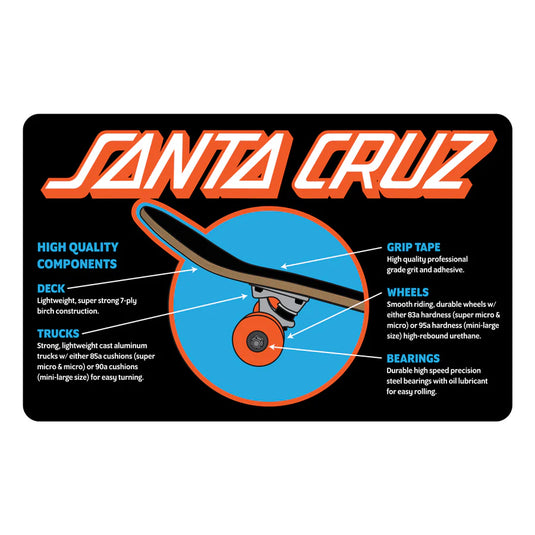 Santa Cruz 7.25 Super Micro Classic Dot Complete Skateboard