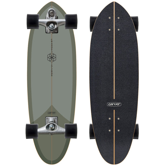 Carver CI C7 Raw 32.5 Mid Sage Surfskate Complete