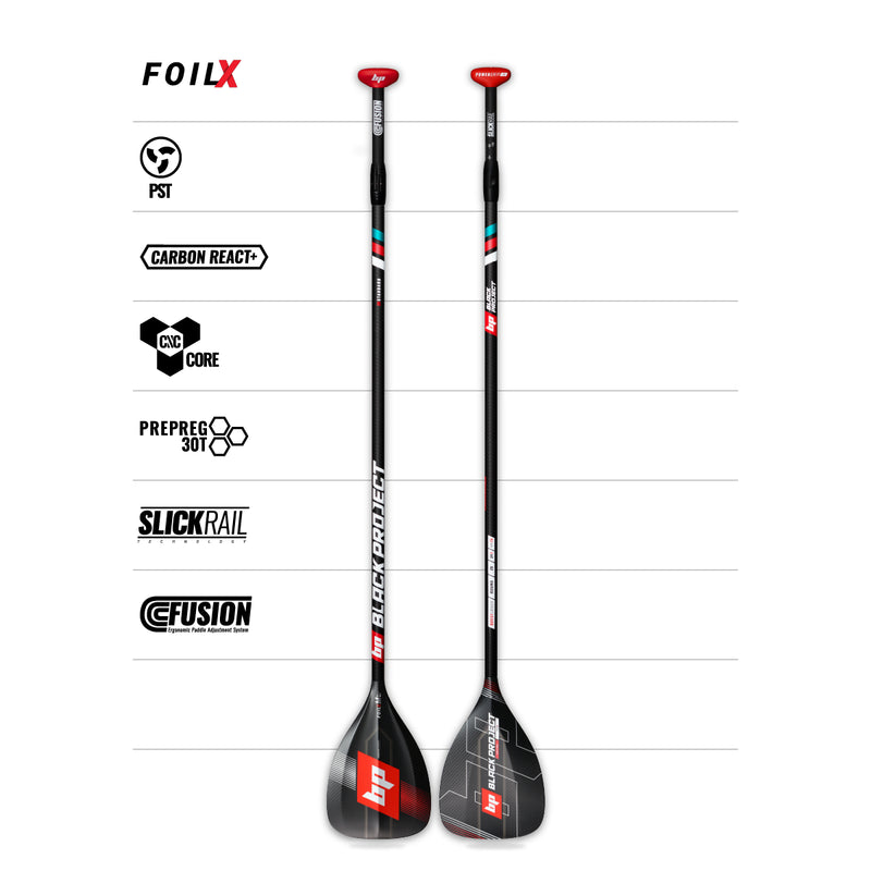 Load image into Gallery viewer, Black Project FoilX 2-Piece Adjustable SUP Foil Paddle
